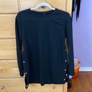 SHEIN long shirt with silver buttons on sides